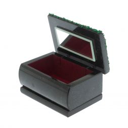 Шкатулка "Хозяйка медной горы" из змеевика 10х6,5х5,5 см