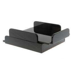 Лоток для бумаг А4 двухъярусный черный обсидиан