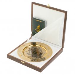 Тарелка с гравюрой "Санкт-Петербург. Коллаж" 22,5 см  Златоуст