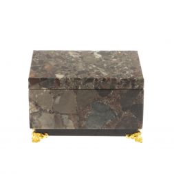 Шкатулка из камня конгломерат 10х6,5х6,5 см