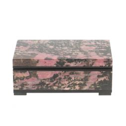 Шкатулка из камня родонит 11х7х4,5 см