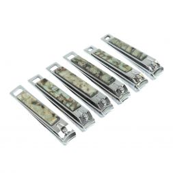 Кусачки для ногтей камень амазонит дымчатый кварц