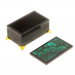 Шкатулка из малахита "Тайна" 10,5х6,5х5 см