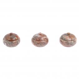 Медовница с крышкой из камня креноид 200 мл 10,5х10,5х7,5 см