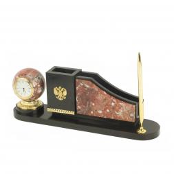 Настольный набор "Шар" креноид змеевик