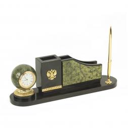 Настольный набор "Шар" змеевик