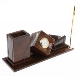 Письменный набор "Стандарт" камень обсидиан