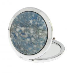Зеркало круглое иркутский лазурит цвет серебро