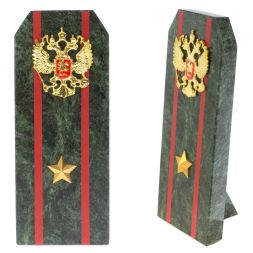 Сувенир погон "Майор ВС" камень змеевик