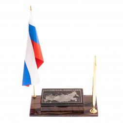 Мини-набор "Карта Российской Федерации" из коричневого обсидиана