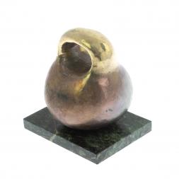 Статуэтка из бронзы "Гиря 24 кг" змеевик 8,5х6,5х8,5 см