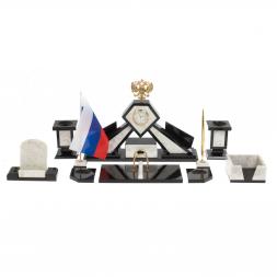 Настольный набор "Герб" из мрамора