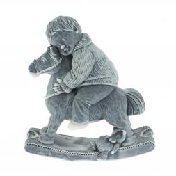 Сувенир из мрамолита &amp;quot;Мальчик на лошадке&amp;quot; большой