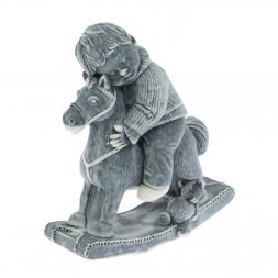 Сувенир из мрамолита &amp;quot;Мальчик на лошадке&amp;quot; большой