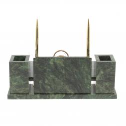 Настольный набор "Советник" с гербом РФ шабровский змеевик