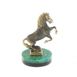 Статуэтка "Конь на дыбах" на подставке из амазонита 5х4,5х7,5 см