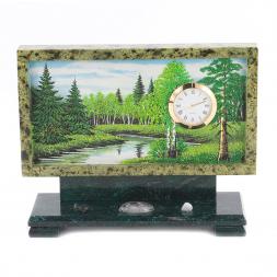 Часы с рисунком "Лето" змеевик