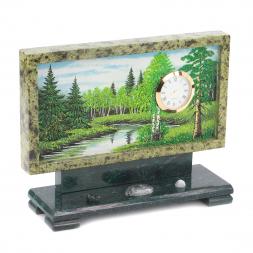 Часы с рисунком "Лето" змеевик