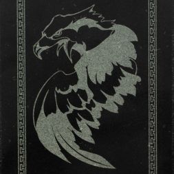 Нарды с гравировкой "Орел / Ящерица" камень гранит