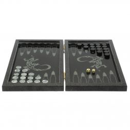 Нарды с гравировкой "Орел / Ящерица" камень гранит