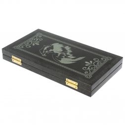 Нарды с гравировкой "Орел / Ящерица" камень гранит