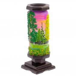 Ваза из камня "Летний пейзаж" 8,5х8,5х21,5 см