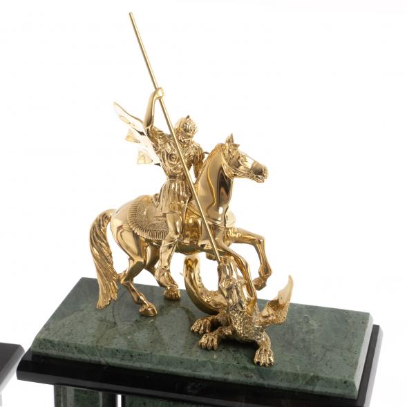 Настольный набор &amp;quot;Георгий Победоносец&amp;quot; офиокальцит 129982