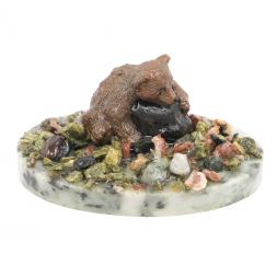 Сувенир &amp;quot;Медвежонок с камнем&amp;quot; змеевик