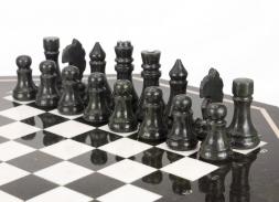 Шахматный стол камень мрамор змеевик
