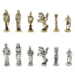 Шахматы подарочные Александр Македонский" доска 36х36 см мрамор / змеевик