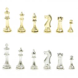 Шахматы "Стаунтон" доска из обсидиана 40х40 см