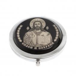 Зеркало с иконой &amp;quot;Спаси и сохрани&amp;quot; из черного обсидиана