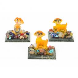 Сувенир &amp;quot;Собачка коричневая&amp;quot; змеевик