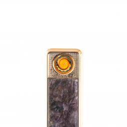 USB зажигалка из камня чароит