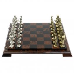 Шахматы "Римские войны" доска 40х40 см из обсидиана