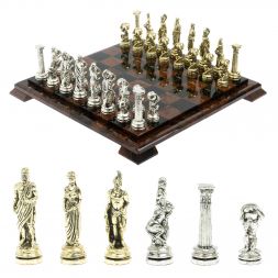 Шахматы "Атлас" доска 40х40 см из обсидиана