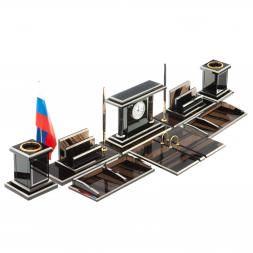 Письменный набор &amp;quot;Кабинетный&amp;quot; из чёрного обсидиана