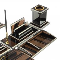 Письменный набор &amp;quot;Кабинетный&amp;quot; из чёрного обсидиана