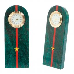 Часы &amp;quot;Погон младший лейтенант МВД&amp;quot; камень змеевик