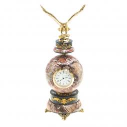 Настольные часы &amp;quot;Орел&amp;quot; из бронзы и камня креноид