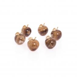 Сувенир "Яблоко" из коричневого оникса 3,7х4,6 см (1,5)