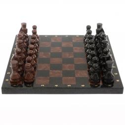 Шахматы &amp;quot; Традиционные&amp;quot; змеевик, лемезит 40х40 см