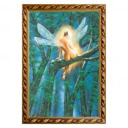 Картина "Лесной эльф" багет 46х66 см, каменная крошка