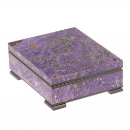 Шкатулка из чароита 13,5х9х4,5 см