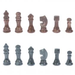 Шахматы с гравировкой "Турнирные" из лемезита 36х36 см